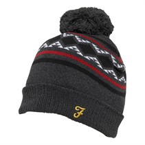 Farah Mens Paddos Bobble Beanie Charcoal Marl