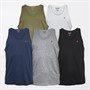 Farah Mens Borstein Five Pack Vests White/Black/Grey Marl/Navy/Light Khaki