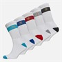 Farah Mens Wexter Five Pack Crew Socks White