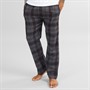 Farah Mens Dutra Check Flannel Lounge Pants Dark Grey/Black/Burgundy Check
