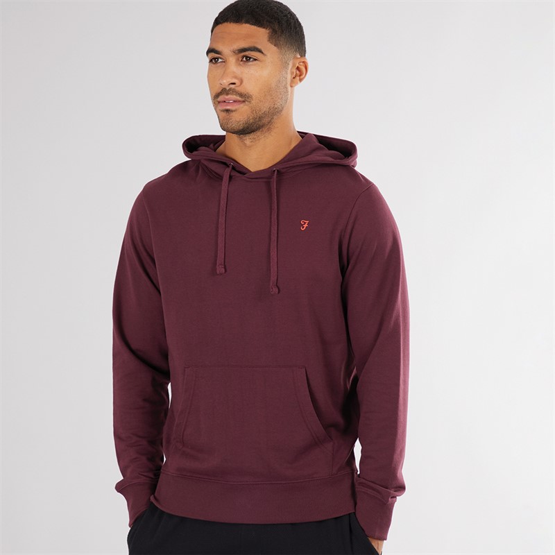 Farah Mens Frimmley Loungewear Hoodie Bordeaux - Size L