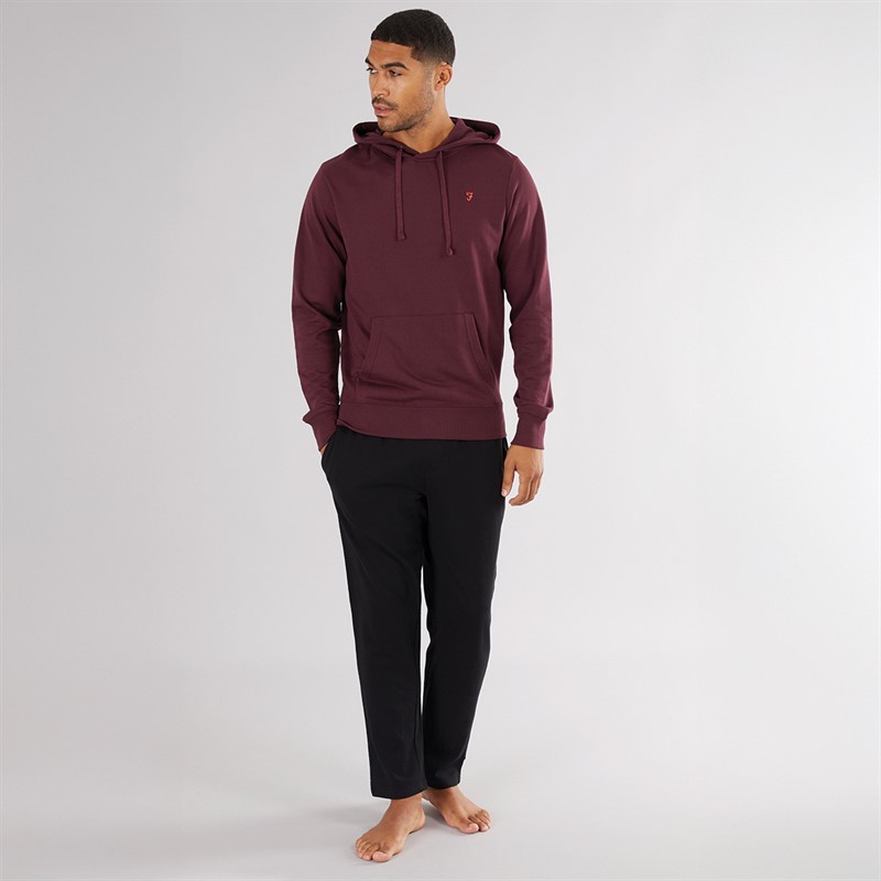 Farah Mens Frimmley Loungewear Hoodie Bordeaux