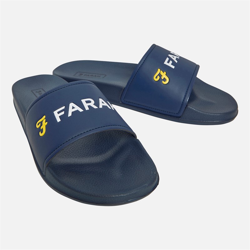 Farah Mens Graford Sliders Navy - Size 9