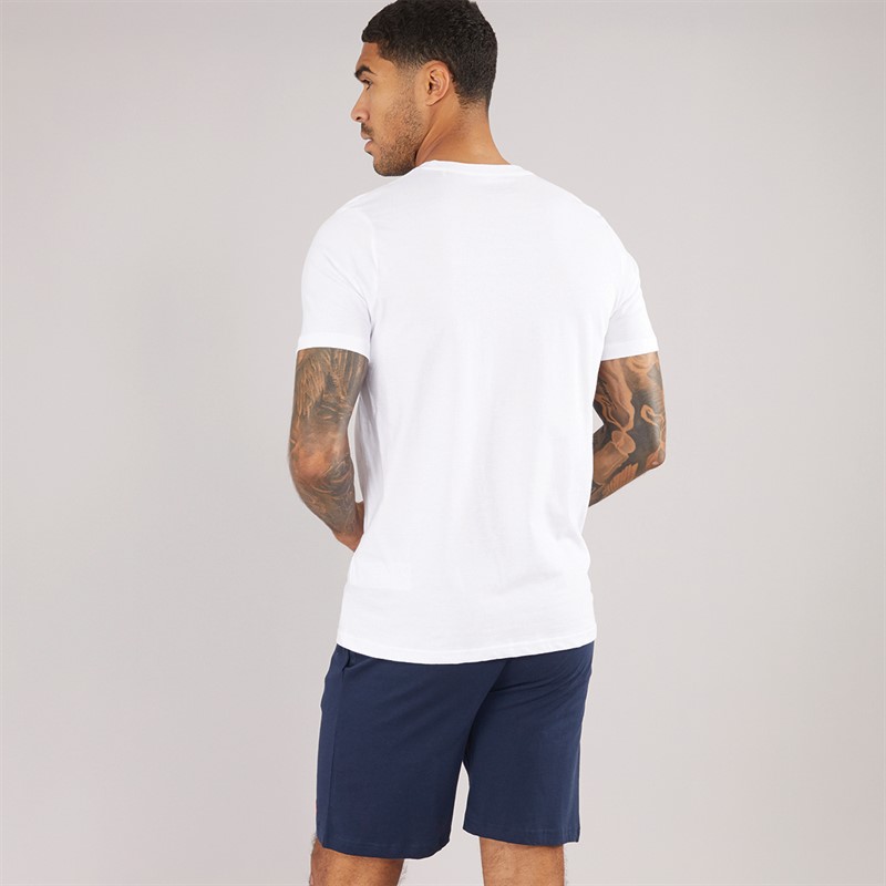 Farah Mens Lanpa Nightwear Set White/Navy