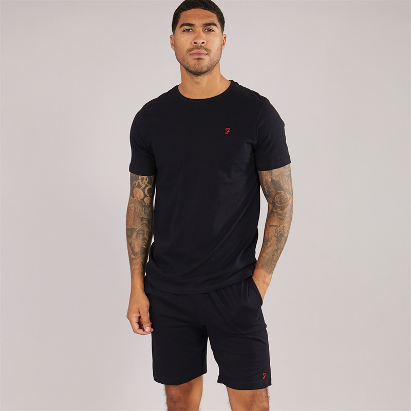 Farah Mens Lanpa Nightwear Set A Black - Size M
