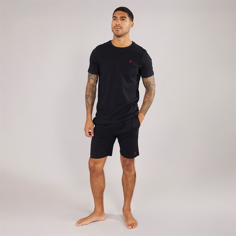 Farah Mens Lanpa Nightwear Set A Black
