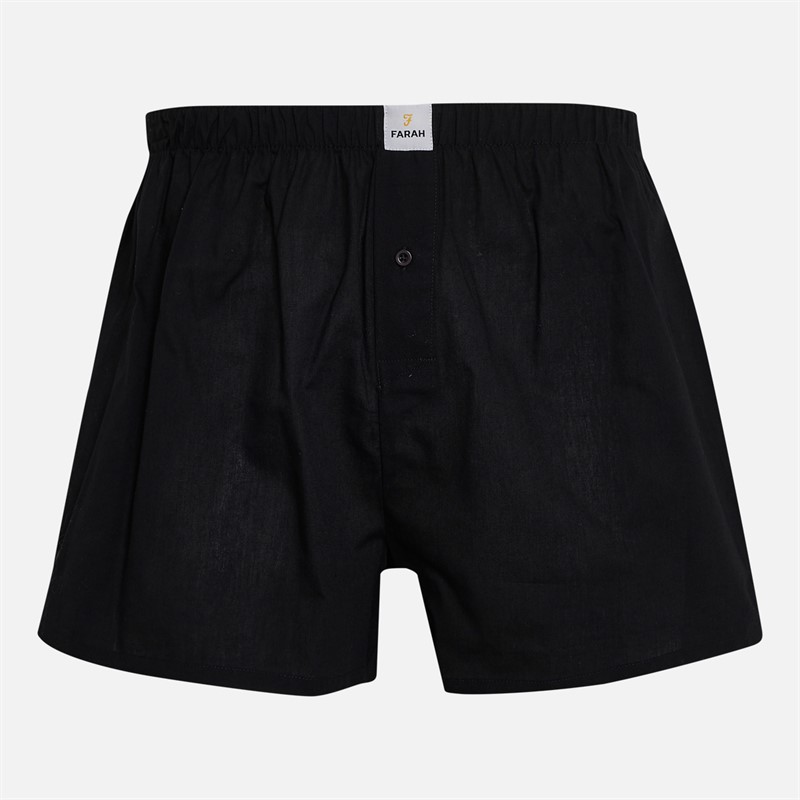 Farah Mens Aleeta Three Pack Woven Boxer Shorts Black/Red Micro Check/Black/White Red Black Check