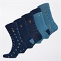 Farah Mens Mayren Five Pack Dress Socks Mixed