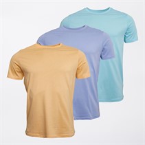 Farah Mens Conco Three Pack T-Shirts Lavender/Sky/Peach