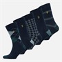 Farah Mens Erison Five Pack Dress Sock Navy