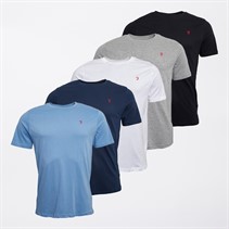 Farah Mens Genero Five Pack T-Shirts Assorted