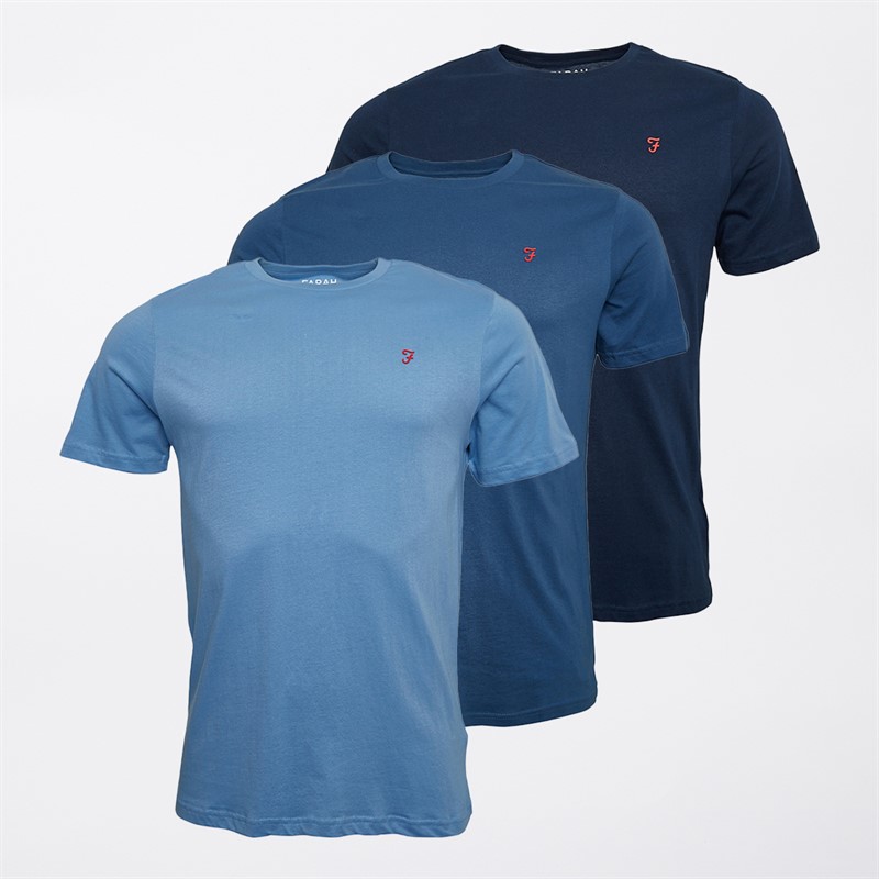 Farah Mens Labo Three Pack T-Shirts Assorted