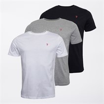 Farah Mens Merion Three Pack T-Shirts Assorted