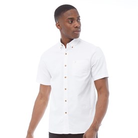 Farah Heren Thompson Oxford Overhemd Met Korte Mouwen Wit farah kopen in de aanbieding
