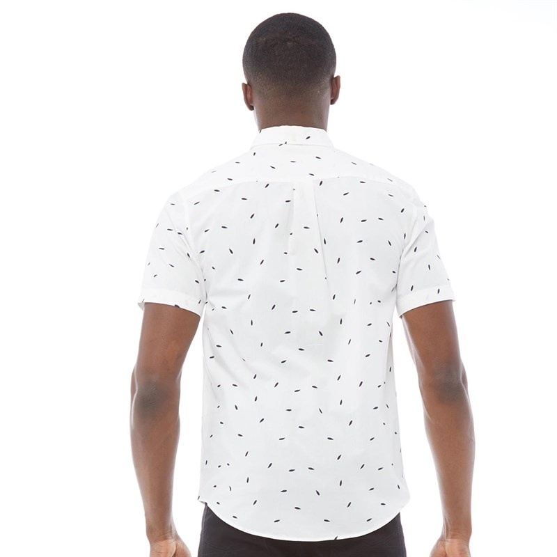 farah white short sleeve shirt