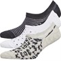 Fruitcake Womens Three Pack Invisible Trainer Liner Socks Striped/Leopard/Spot