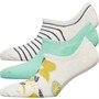 Fruitcake Womens Three Pack Invisible Trainer Liner Socks Multi