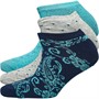 Fruitcake Womens Three Pack Trainer Liner Socks Multi