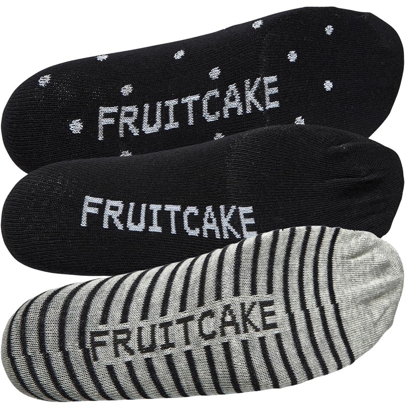 Fruitcake Womens Three Pack Trainer Liner Socks Multi