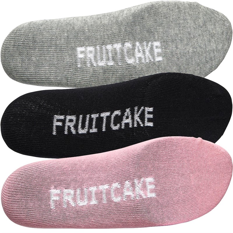 Fruitcake Womens Three Pack Trainer Liner Socks Multi