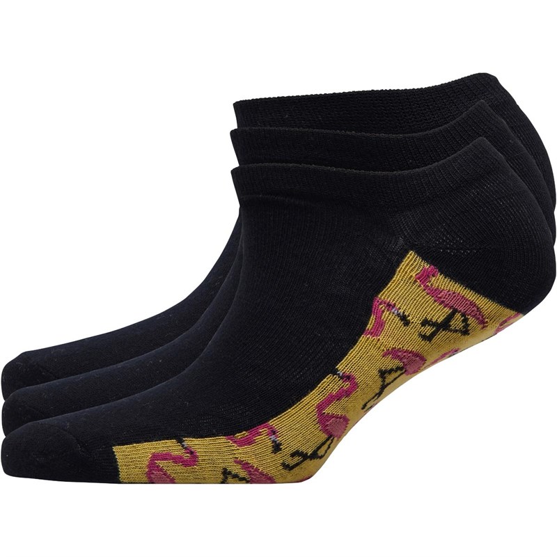 Image of Fruitcake Womens Three Pack Animal Trainer Liner Socks Zebra/Giraffe/Flamingo