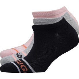 Image of Fruitcake Womens Three Pack Slogan Trainer Liner Socks Sugar/Honey/Girl