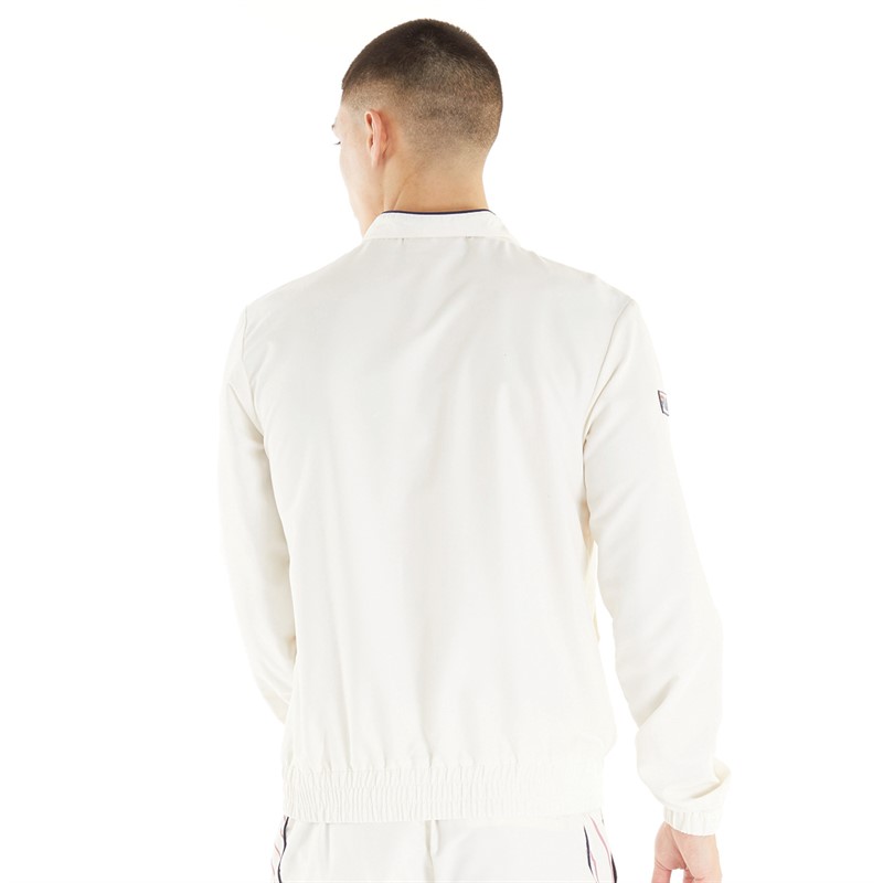 Fila Mens Jethro Wave Print Panel Track Top Egret/Foxglove/Fila Navy