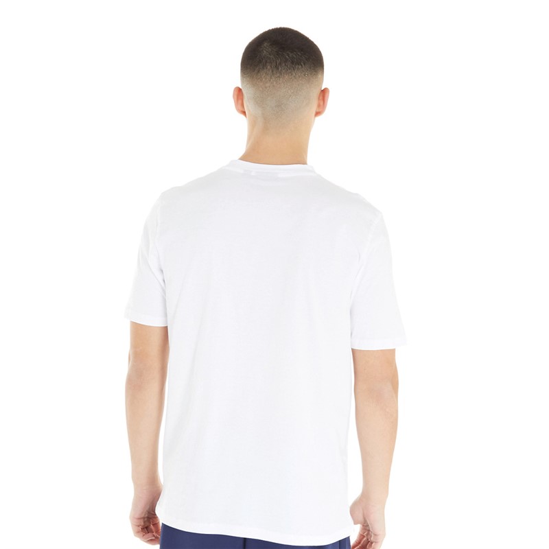 Fila Mens Lennon Graphic Logo T-Shirt White
