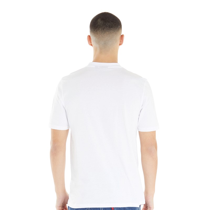 Buy Fila Mens Coate Graphic Logo T-Shirt White