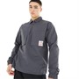 Fila Mens Ken Ripstop 1/4 Zip Shirt Ebony