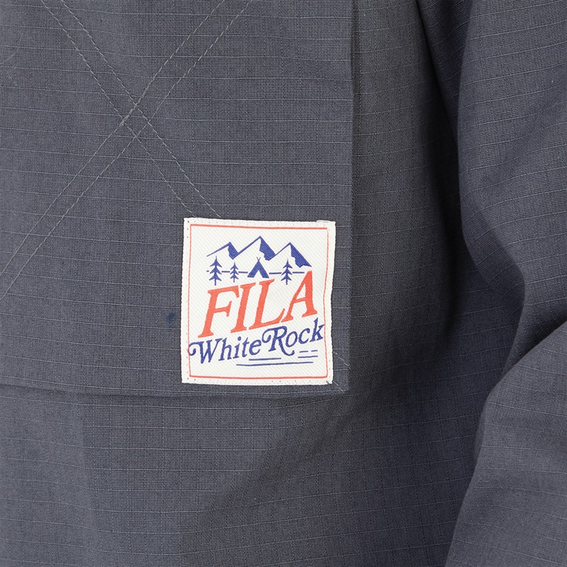 Fila Mens Ken Ripstop 1/4 Zip Shirt Ebony