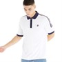 Fila Mens Zaid Ribbed Tape Polo White/Fila Navy