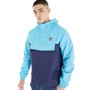 Fila Mens Jamie Hooded Anorak Fila Navy/Aquarius