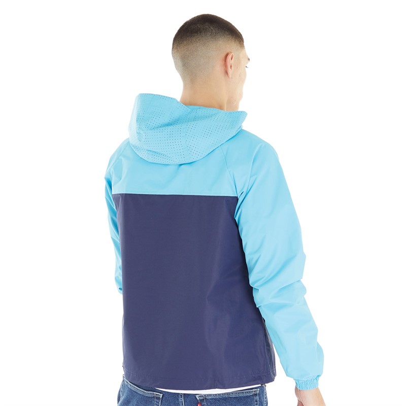 Fila Mens Jamie Hooded Anorak Fila Navy/Aquarius