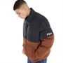 Fila Mens Soul Padded Jacket Jet Black/Cherry Mahogany