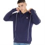 Fila Mens Steven Piping Fleece Hoodie Fila Navy/White