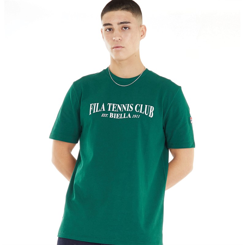 Fila t shirt mens green on sale