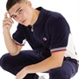 Fila Mens Lucas Short Sleeve Velour Track Top Fila Navy/Gardenia
