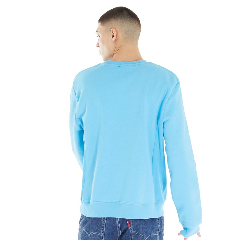 Fila Mens Luka Essential Crew Neck Sweatshirt Aquarius