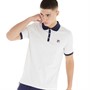 Fila Mens Ellery Wave Stripe Polo Nimbus Cloud/Fila Navy/Egret