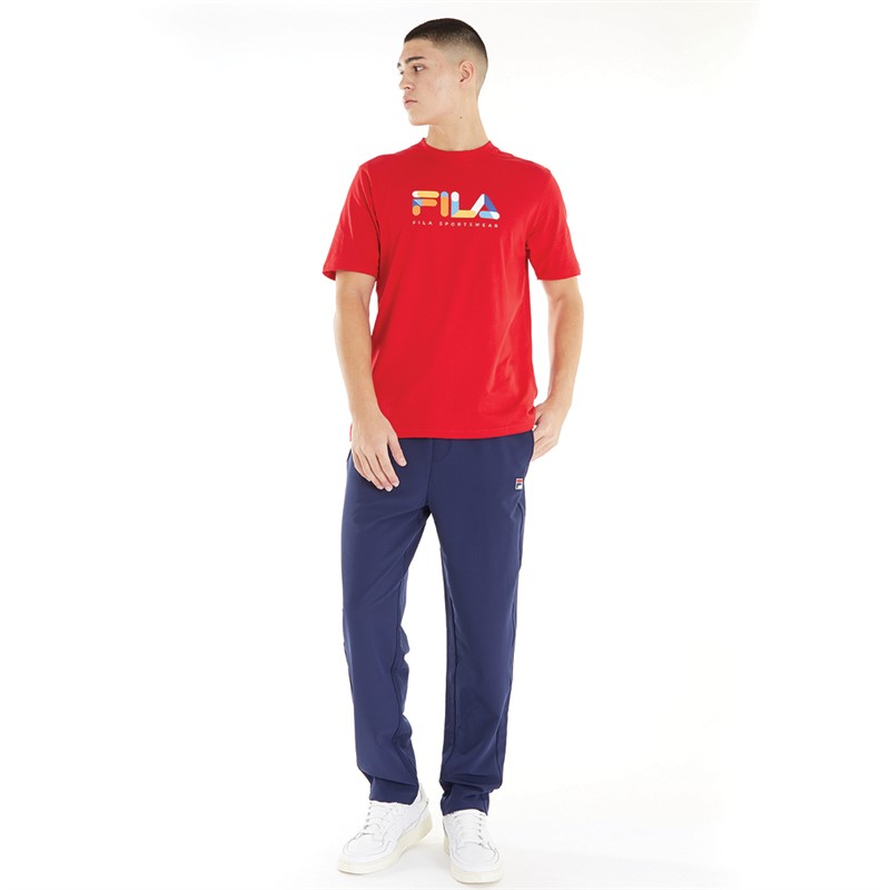 Fila Mens Hamilton Graphic Logo T-Shirt Fila Red