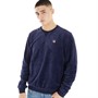 Fila Mens Earl Velour Crew Neck Sweatshirt Fila Navy