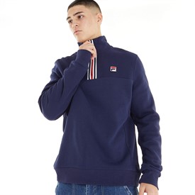 Buy Fila Mens Weston Half Zip Sweatshirt Fila Navy