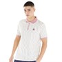 Fila Mens Ellery Wave Stripe Polo Egret/Foxglove/Fila Navy
