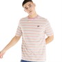 Fila Mens Zar Yarn Dye Stripe T-Shirt Egret/Foxglove/Quiet Green/Amber Yellow/Fila Navy