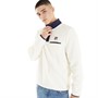Fila Mens Pavel Button Up Polar Fleece Jacket Egret/Fila Navy