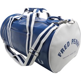 fred perry leather duffle bag