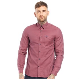 Fred Perry Heren Micro Stitch Lange Mouwen Overhemd Gemeleerd Donkerrood fred perry kopen in de aanbieding Fred Perry Heren Micro Stitch Lange Mouwen Overhemd Gemeleerd Donkerrood fred perry kopen in de aanbieding