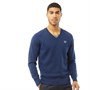 Fred Perry Mens Contrast Texture V-Neck Jumper French Navy