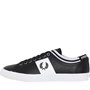 Fred Perry Mens Underspin Tipped Cuff Leather Trainers Black